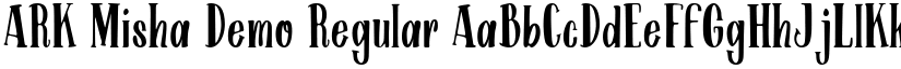 ARK Misha Demo Regular font