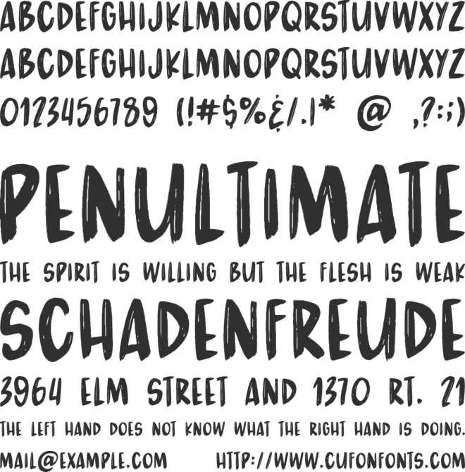 RWA Wakefrost font preview