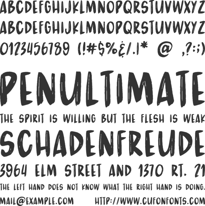 RWA Wakefrost font preview
