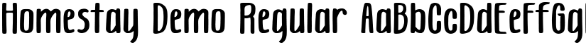 Homestay Demo Regular font