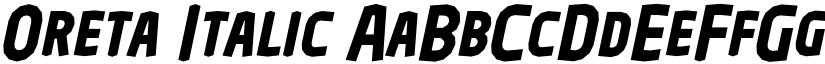 Oreta Italic font