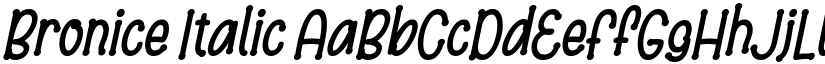 Bronice Italic font