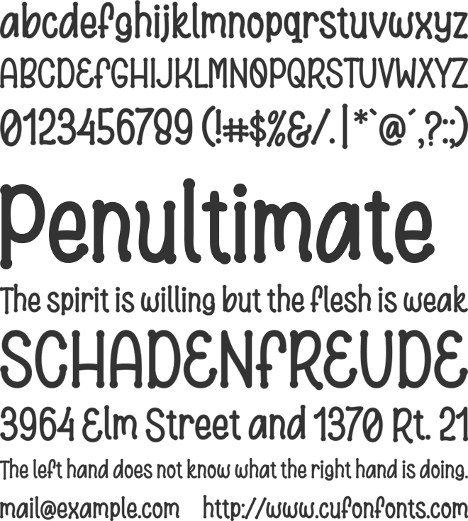 Bronice font preview