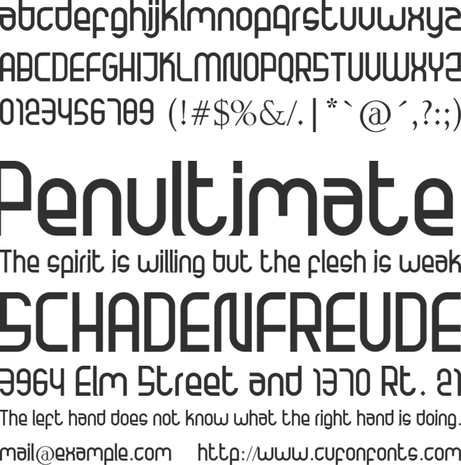 Dugal font preview
