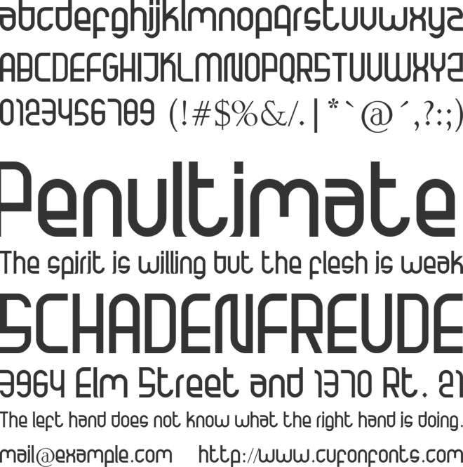 Dugal font preview