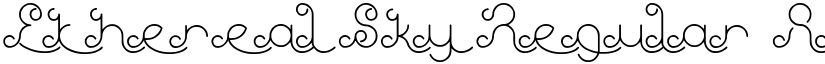Ethereal Sky Regular font