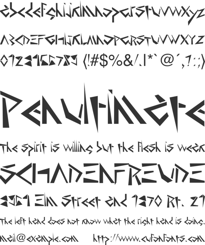 Atlantis font preview