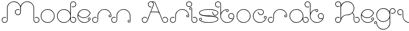 Modern Aristocrat Regular font