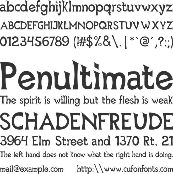 Mischievous font preview