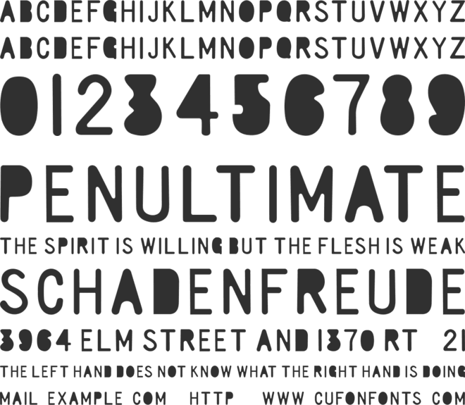 Ruler Elementary font preview