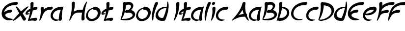 Extra Hot Bold Italic font