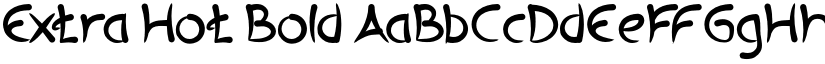 Extra Hot Bold font