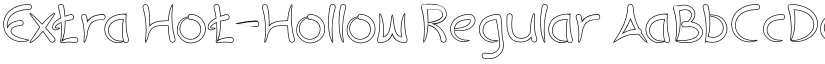 Extra Hot-Hollow Regular font
