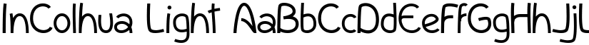 InColhua Light font