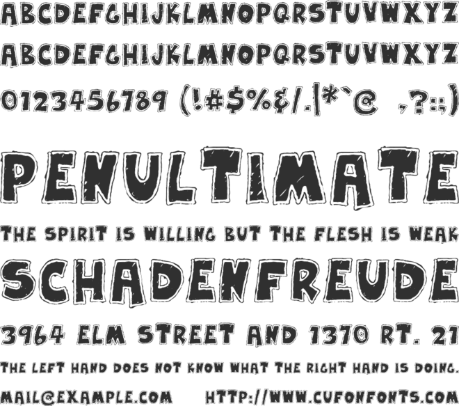 Earwax Wit font preview