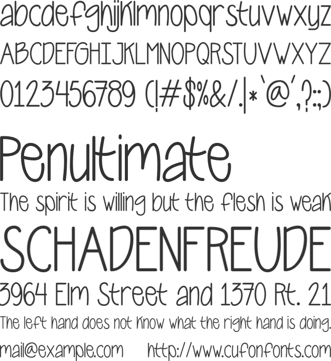 Carnala font preview