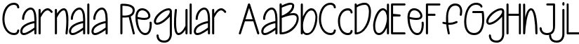 Carnala Regular font