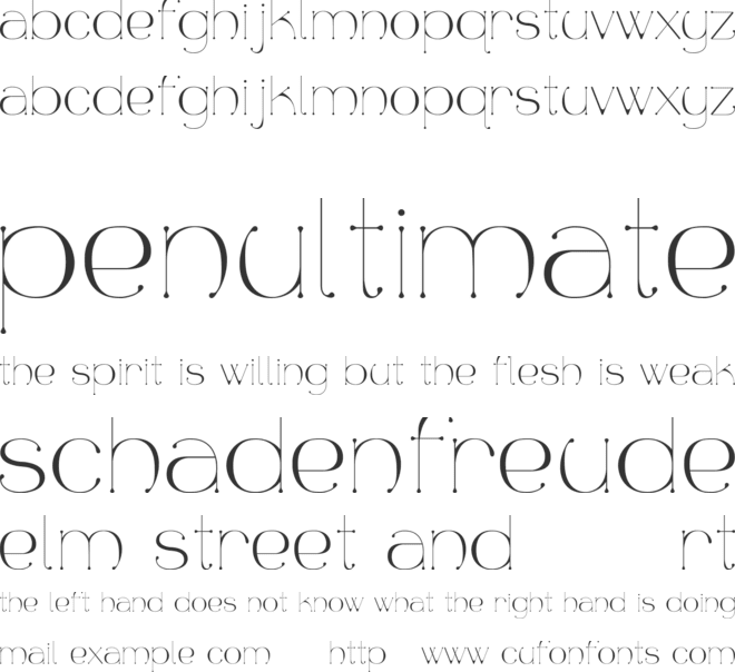 aqua pura font preview