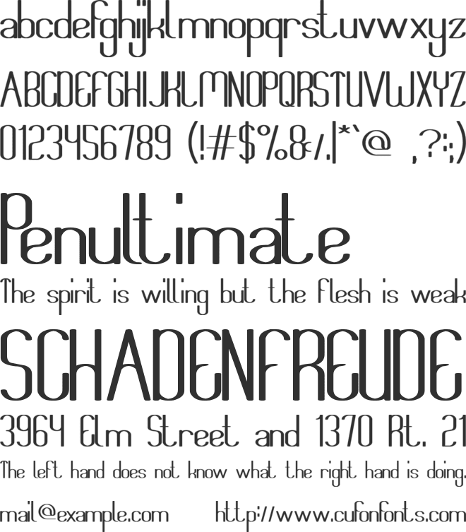 Think More For Solution font preview