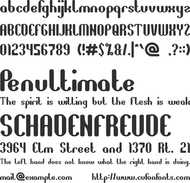 all around the world font preview