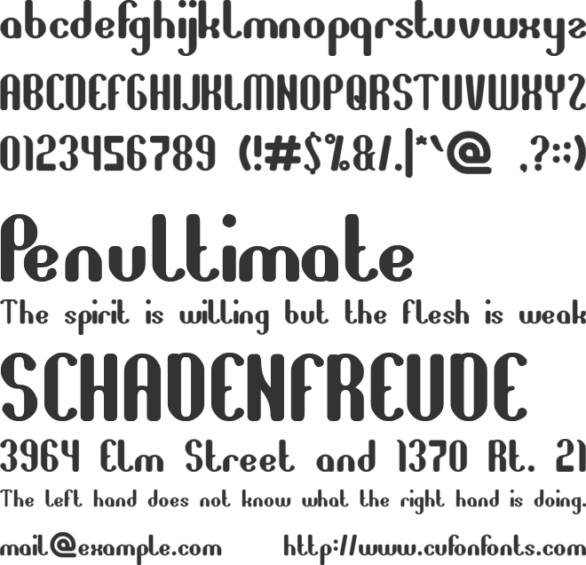 all around the world font preview