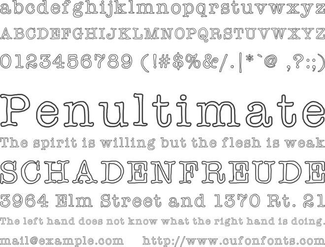 Effinground font preview