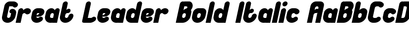 Great Leader Bold Italic font