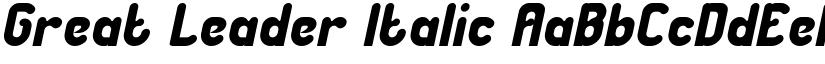 Great Leader Italic font