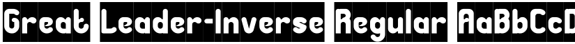 Great Leader-Inverse Regular font