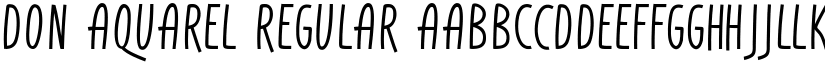 Don Aquarel Regular font