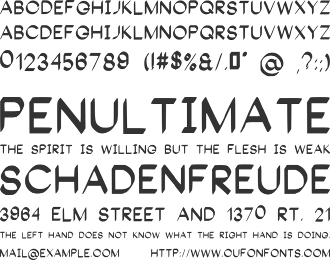 Gangnam font preview