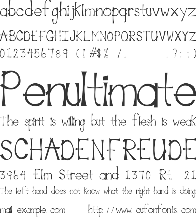 Marinade font preview
