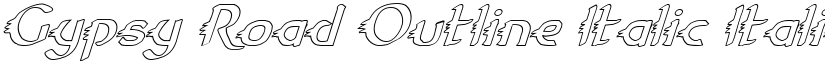 Gypsy Road Outline Italic Italic font
