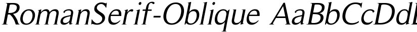 RomanSerif-Oblique font