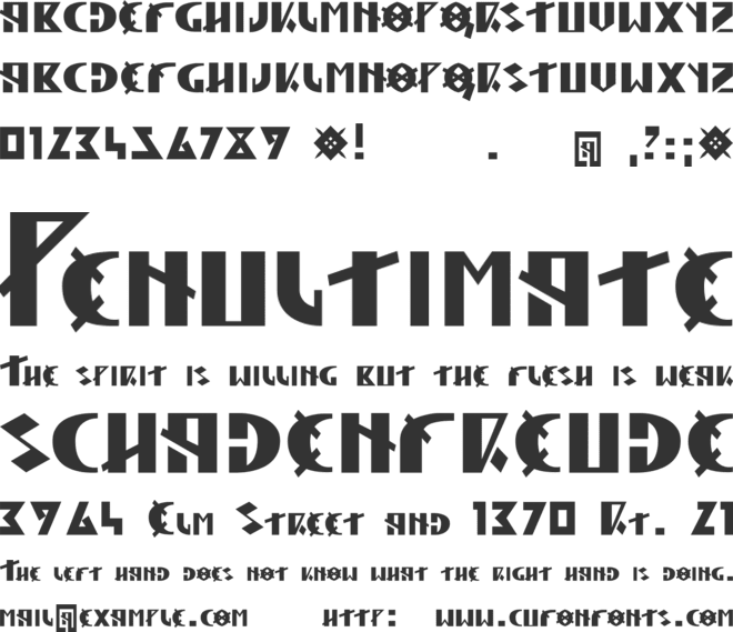 Hun Legion font preview