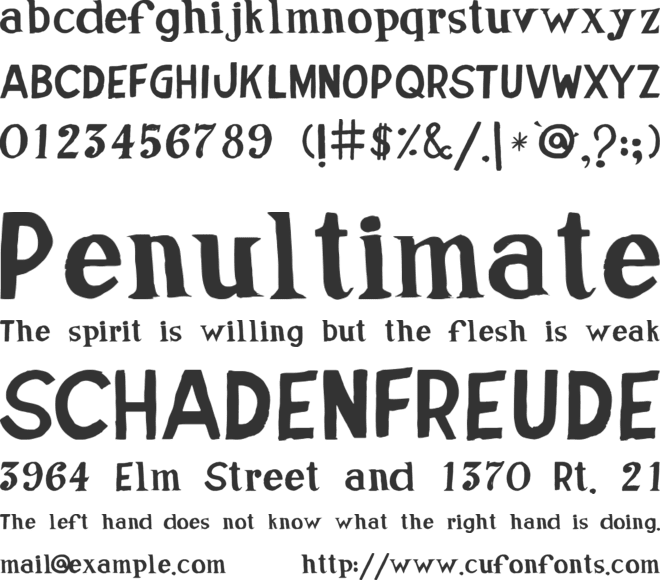 Jose de Oliveira font preview