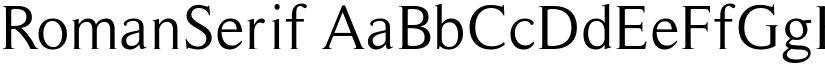 RomanSerif font