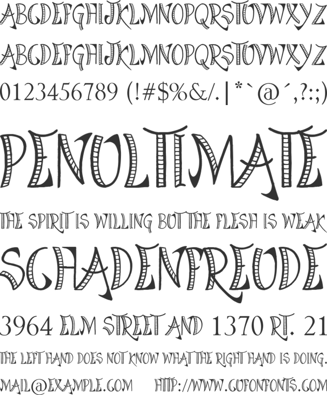 Bright Star Tonight font preview