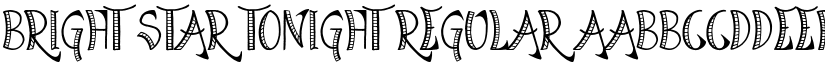 Bright Star Tonight Regular font