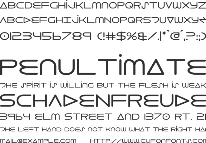 8th Element font preview