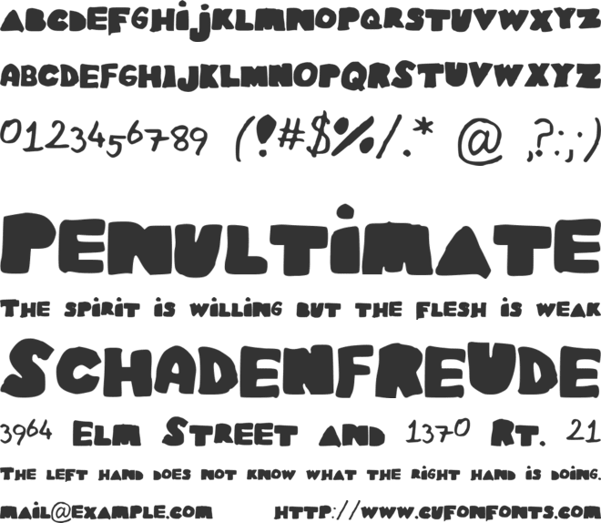 EasyAsABC font preview