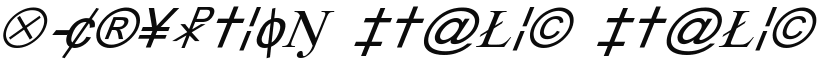 X-Cryption Italic Italic font