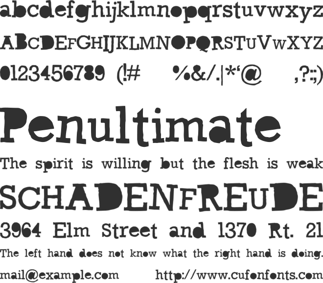 Gycentium GOESPOP font preview
