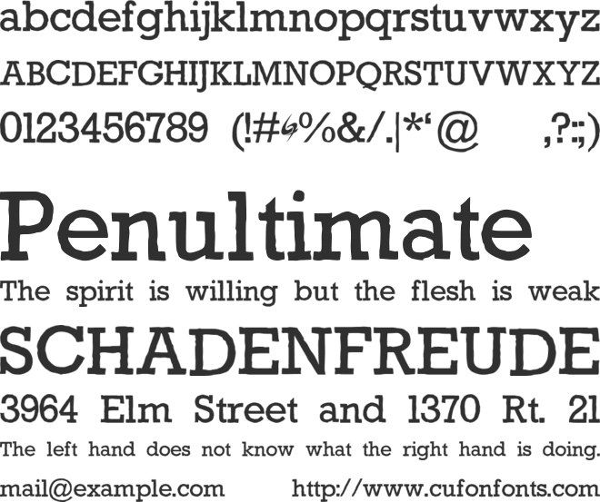 Gycentium Popwell font preview