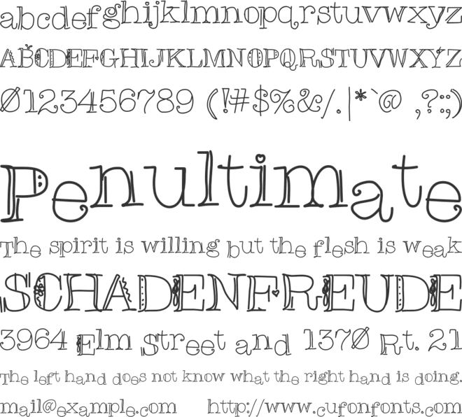 ChristinasFont font preview