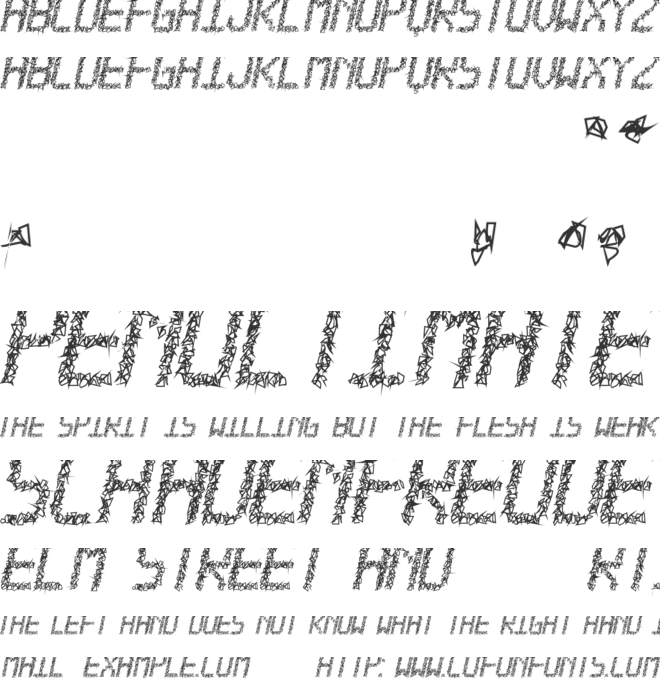 El alambre tfb font preview