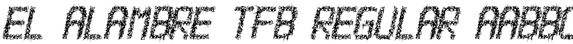 El alambre tfb Regular font