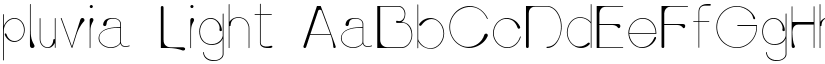pluvia Light font