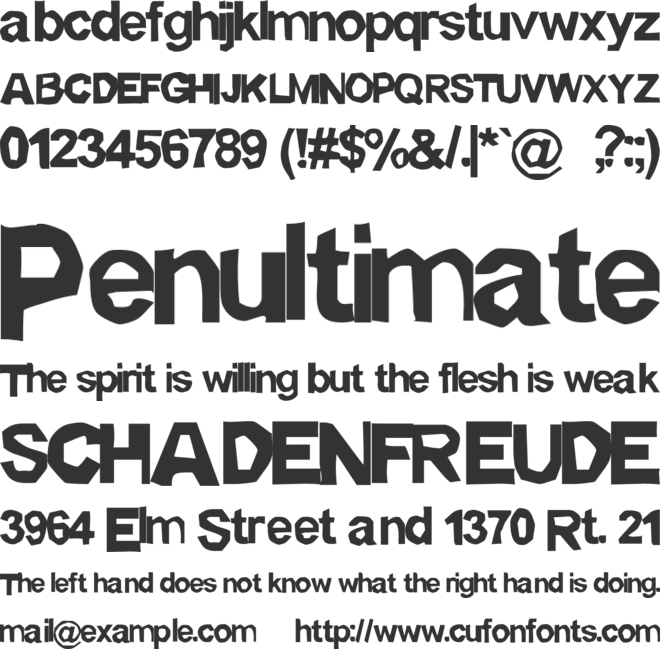 Lickspittle font preview