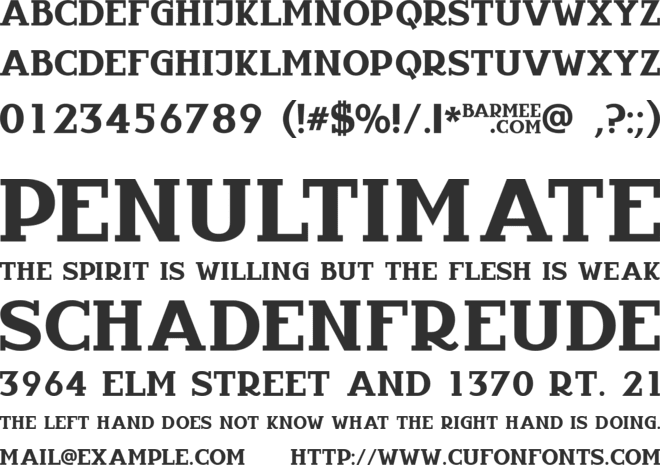 Infantyl font preview